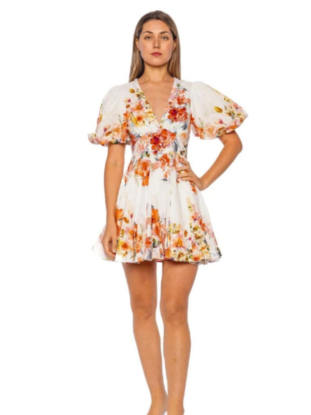 Saba Puff Sleeve Short Dress